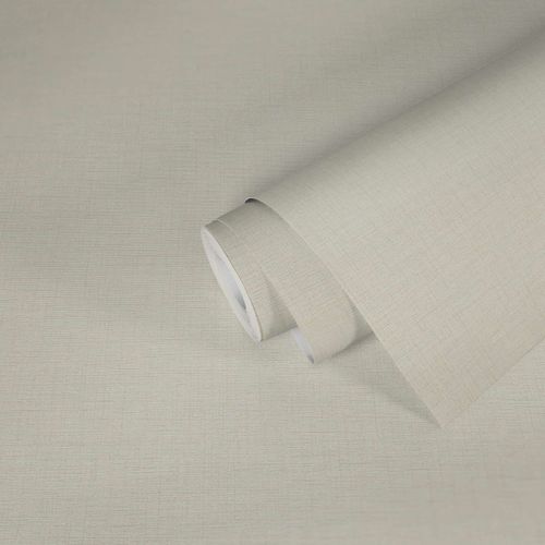 Non-Woven Wallpaper Plain Linen grey-white 38712-8