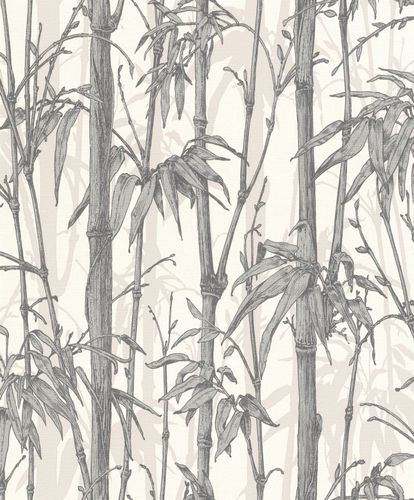 Wallpaper Non-Woven Rasch Bamboo grey silver 484830