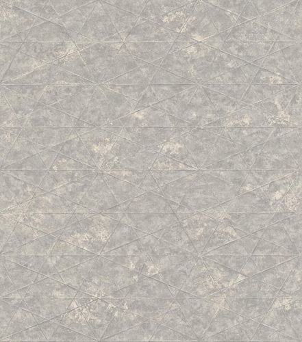 Non-Woven Wallpaper Rasch Graphic Mesh grey 554328