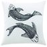 Cushion cover modern animals white-black Koi 45x45 cm 1