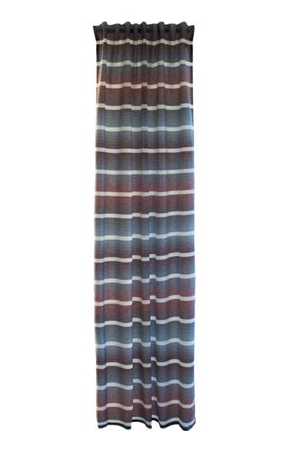 Ready made scarf stripes blue-bordeaux opaque