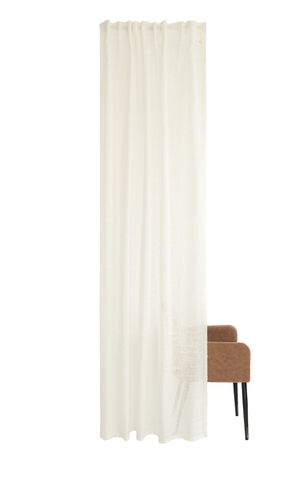 Curtain stripes cream semi sheer Nelo