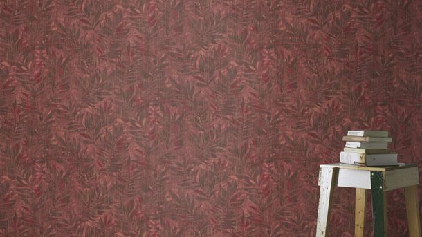 Wallpaper Barbara Home Collection Floral Vines Mauve Gold