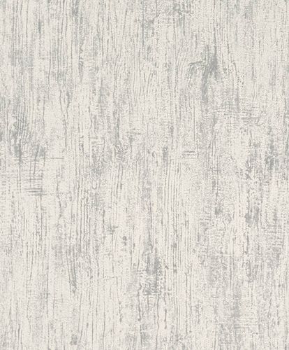 Non-woven wallpaper Rasch grey white wood look 651829