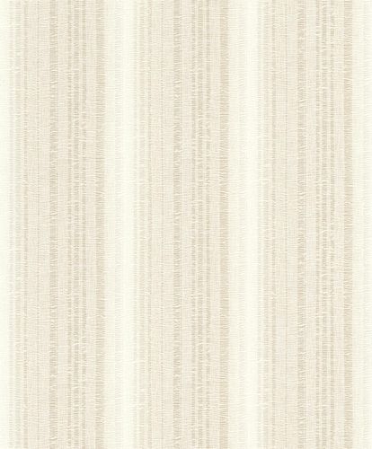 Non-Woven Wallpaper Rasch white beige stripes 652116