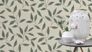 Non-Woven Wallpaper Rasch Bronze Green White Leaves  2