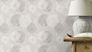 Non-woven wallpaper Rasch silver grey concrete look circles 4