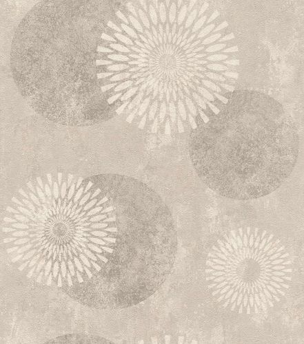 Non-woven wallpaper Rasch silver beige concrete look