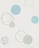 rasch wallpaper non-woven wallpaper circles turquoise white 1