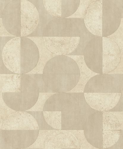 Non-woven wallpaper plaster graphic beige gray Rasch