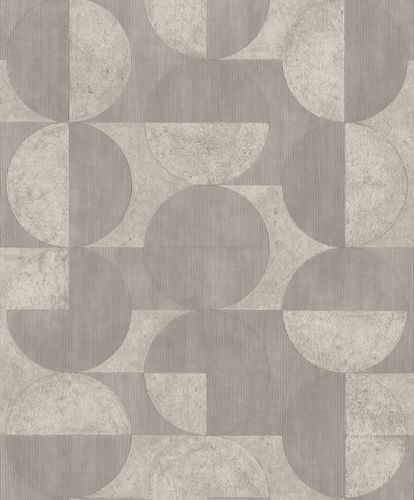 Non-woven wallpaper plaster optics gray taupe Rasch