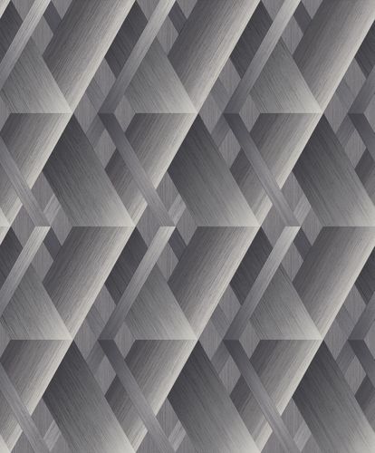 Design graphic wallpaper GranDeco WL2603 silver gray