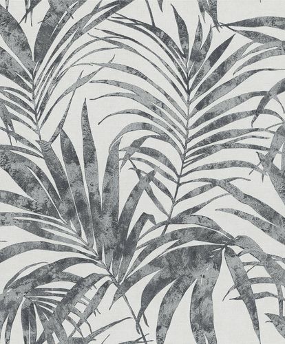 non-woven wallpaper ivy fern white gray 82272 Novamur