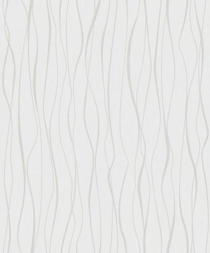 non-woven wallpaper ivy waves white beige 82319 Novamur