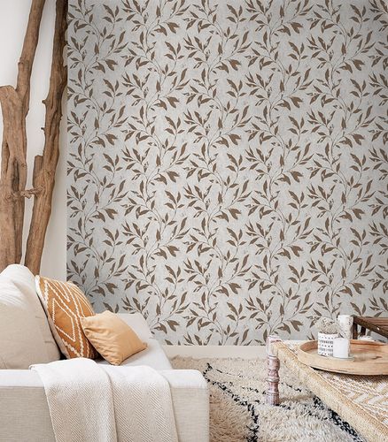 Vliestapete Phoenix A48303 Blattmotiv Beige Grandeco