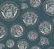 Versace non-woven wallpaper 38611-1 Medusa silver petrol 1