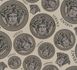 Versace non-woven wallpaper 38611-2 Medusa Logo Beige Grey 1