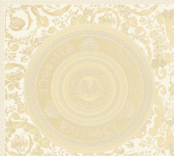 Versace non-woven wallpaper 38705-3 Floral pearl white