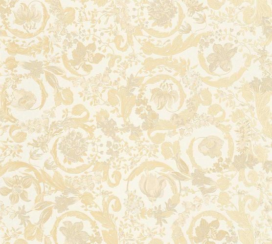 Vliestapete-38706-3-Blumen-Muster-Weiss-Beige-VERSACE-Home-Tapete-63213756