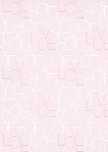 Kids wallpaper love graphic apricot glitter 10165-23