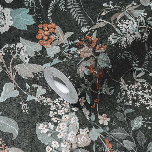 AS Creation non-woven wallpaper 38825-4 wild flowers black