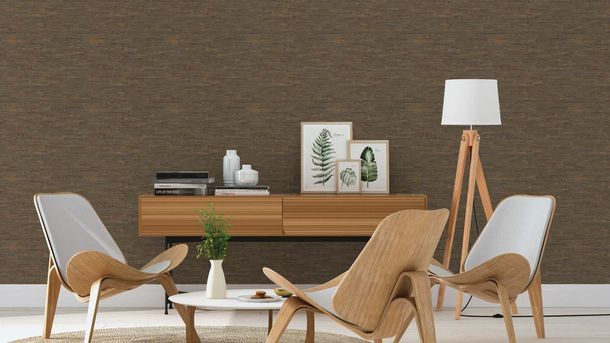 Non-woven wallpaper 537055 Rasch gray brown wood look