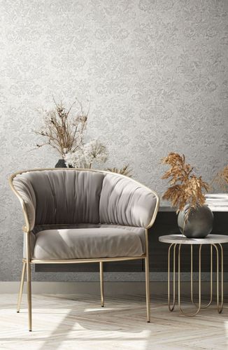 Marburg non-woven wallpaper beige gray damask 34012