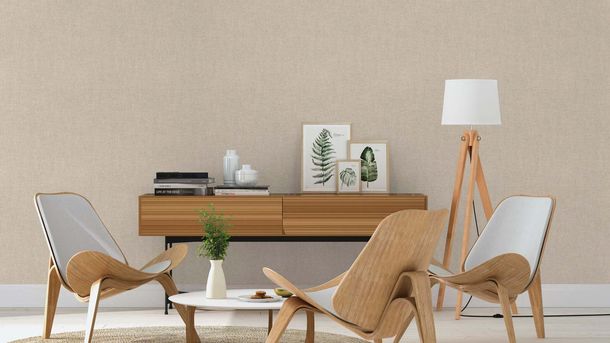 Rasch non-woven wallpaper beige gray textured plain 312164