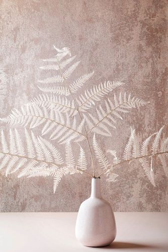 Non-woven wallpaper Marburg rose gold plain metallic 34279