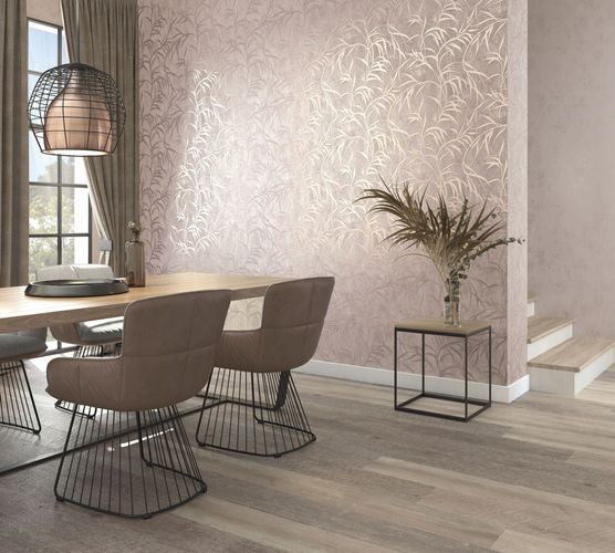 Non-woven wallpaper Marburg beige rose gold floral 34285