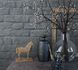 Non-woven wallpaper dark grey stone wall Marburg 34170 1