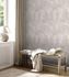 Non-woven wallpaper 39038-3 white pearl metallic ferns 5