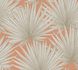 Non-woven wallpaper orange beige leaf pattern 39090-3 6
