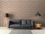 Non-woven wallpaper orange beige leaf pattern 39090-3 5