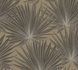 Non-woven wallpaper brown gold metallic leaves 39090-4 8