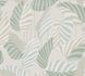 Non-woven wallpaper white green metallic leaves 39094-3 7
