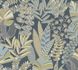 Non-woven wallpaper blue gold metallic tropical 39095-5 8