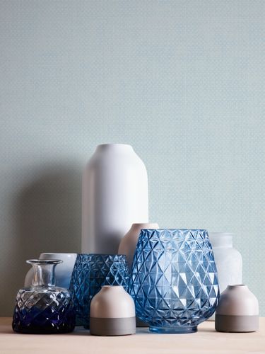 Non-woven wallpaper diamond checkered blue white 39068-1