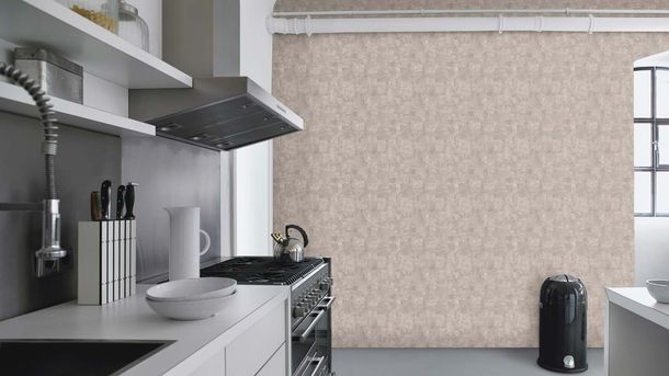 Non-woven wallpaper Rasch 751642 wood optics light grey