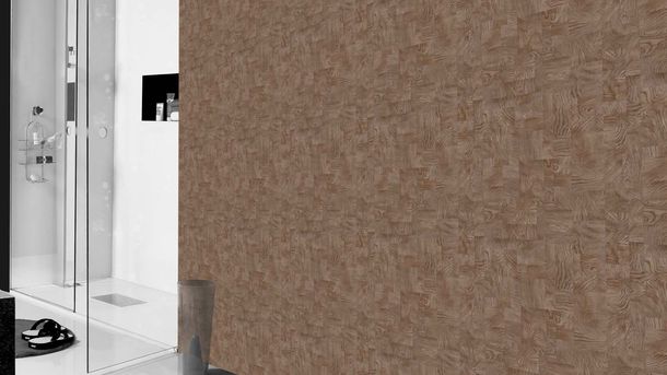 Non-woven wallpaper Rasch 751659 wood optics brown grey