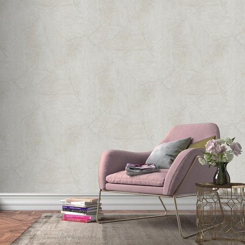 Non-woven wallpaper texture beige cream metallic 10319-02