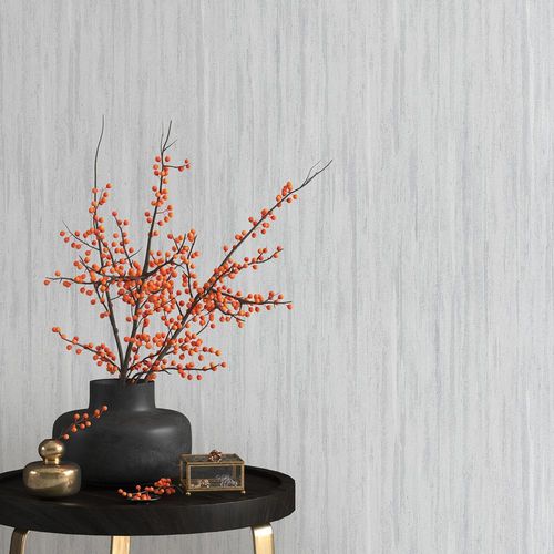 Non-woven wallpaper texture light grey metallic 10322-31