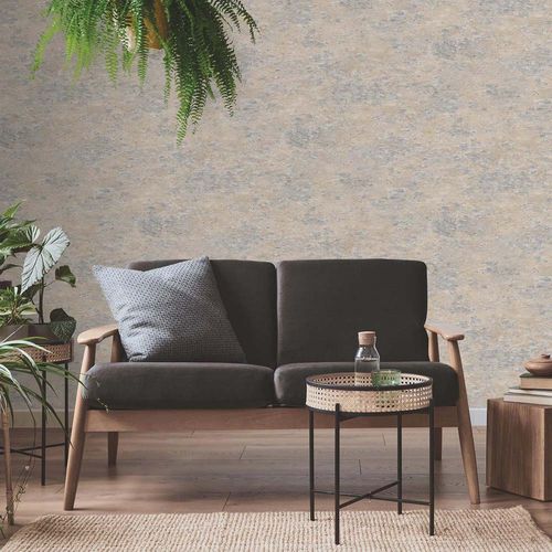 Non-woven wallpaper texture rock brown grey gloss 10296-37