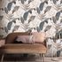 Non-woven wallpaper Elle leaves white black gold 10332-15 1