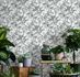 Non-woven wallpaper tropical leaf pattern white black 82337 1