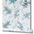 Non-Woven Wallpaper Floral Linen Look Turquoise grey 47451 3