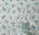 Non-Woven Wallpaper Floral Linen Look Turquoise grey 47451 1