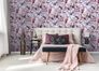 Non-Woven Wallpaper Flowers Magnolia Pink Purple 47463 1