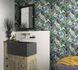 Non-woven wallpaper floral stone look green grey 47477 1