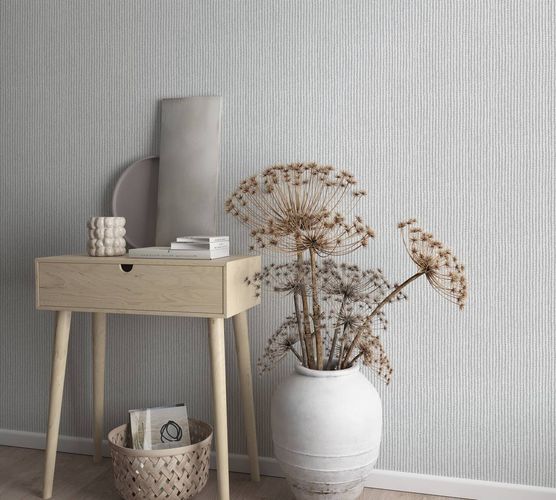 Non-woven wallpaper 3D look braided pattern grey 47483